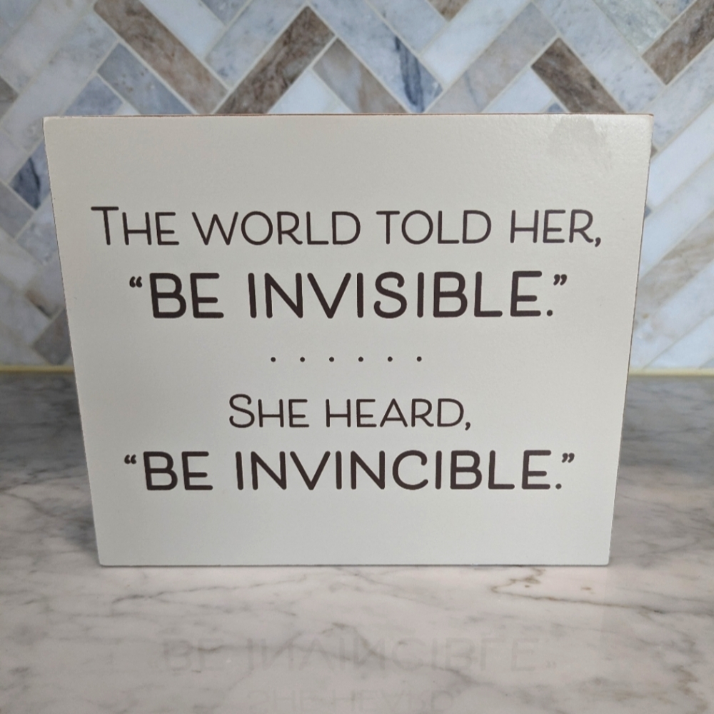 Hallmark inspirational signage. Wooden. 6"x7"